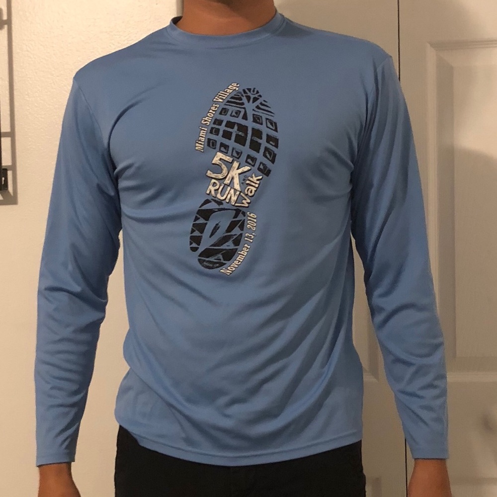 Light blue long sleeve shirt- nylon